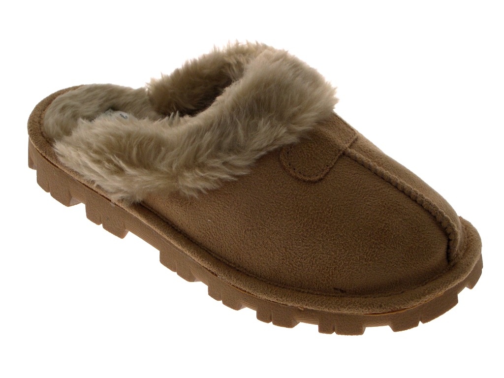 suede slip on mules